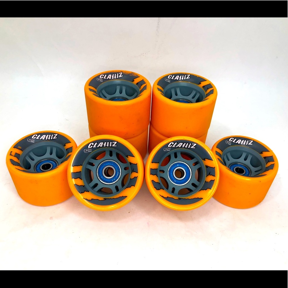 CLAWZ Derby Speed Skate Wheels Orange 62mm/95A